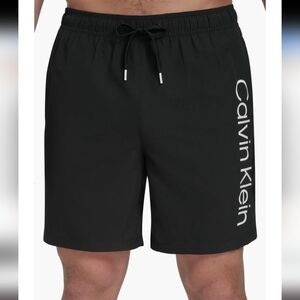 Calvin Klein Men's Black Core Volley Swim Trunks Size XL 🆕